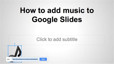 how to add music to google slideshow