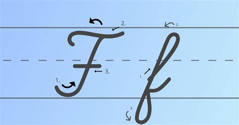 how to do f in cursive